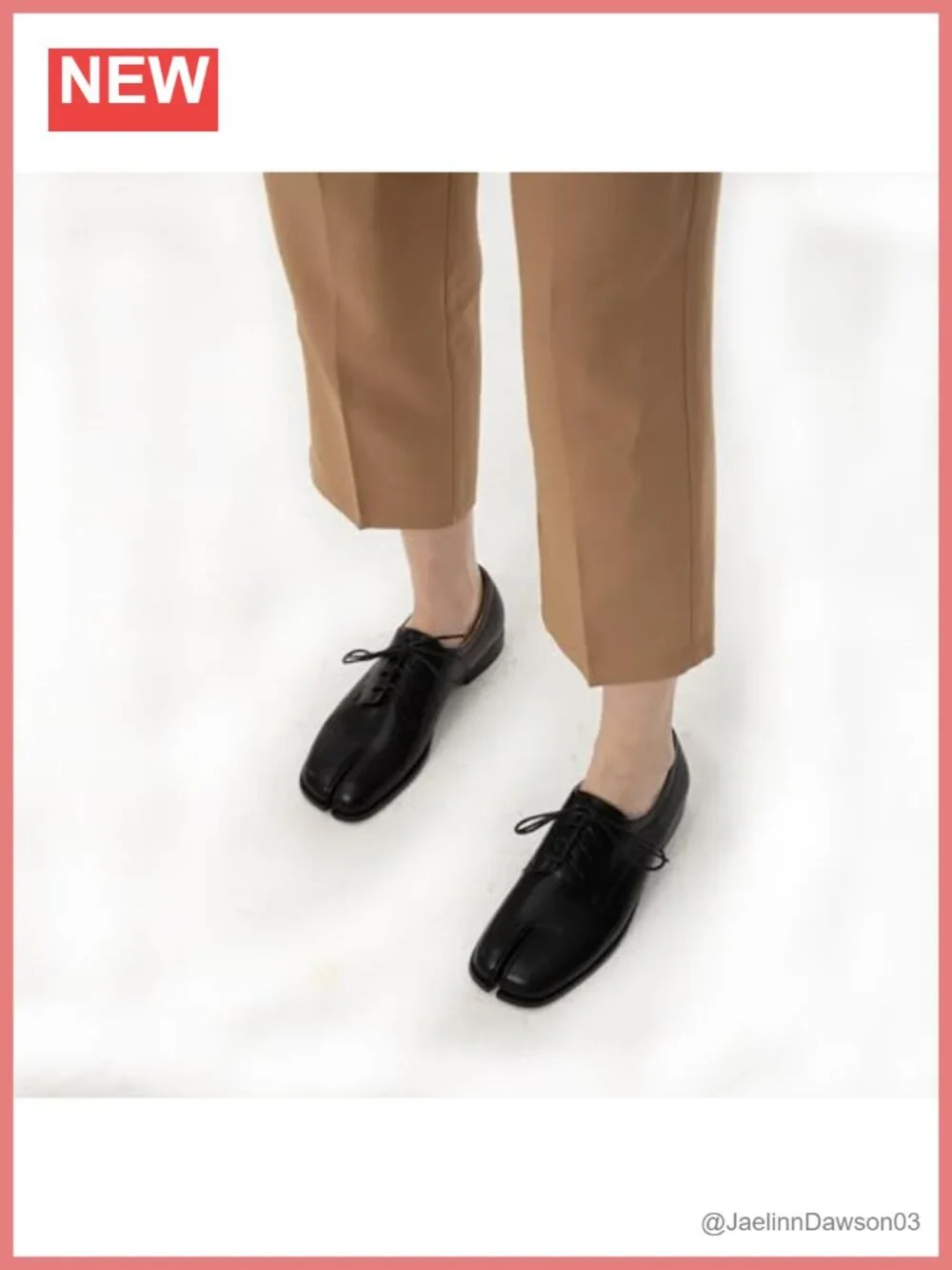 Women's Faux Leather Oxfords Lace-Up Split Toe Derby Shoes Block Heel